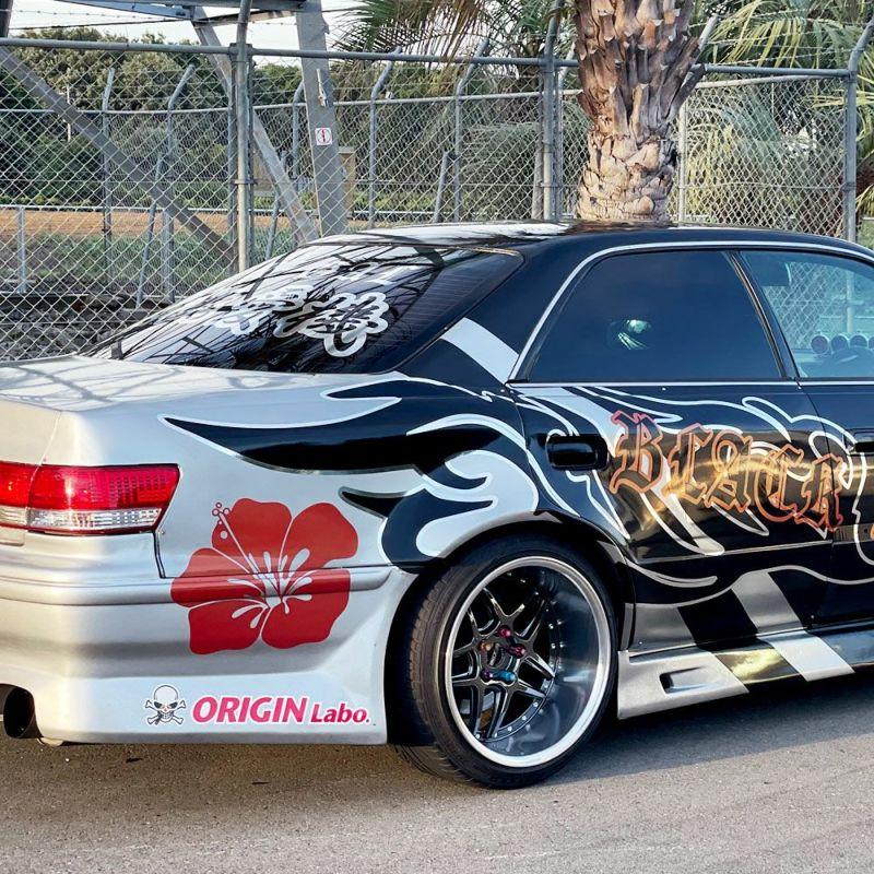 Origin Labo +50mm Takalokasuojat Toyota Mark II JZX100 (Ovien lisäosilla)