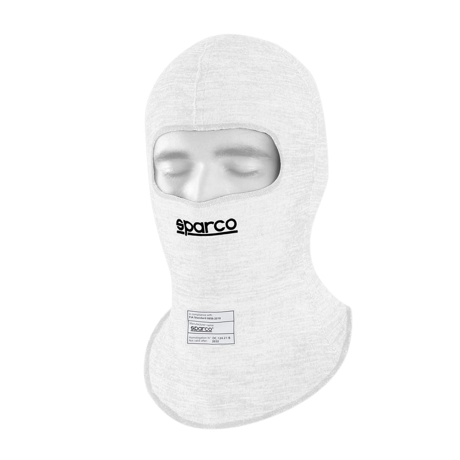 Sparco RW-10 Shield Pro Balaclava - Valkoinen (FIA)