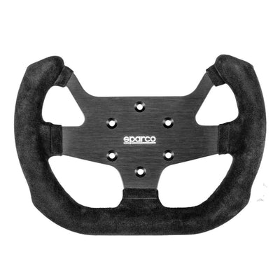 Sparco F-10 A Litteä Ratti, Musta Mokkanahka, Mustat Puolat