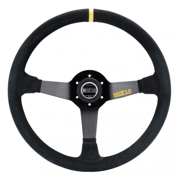 Sparco R368 Ratti (65 mm Syvyys), Musta Mokkanahka, Mustat Puolat