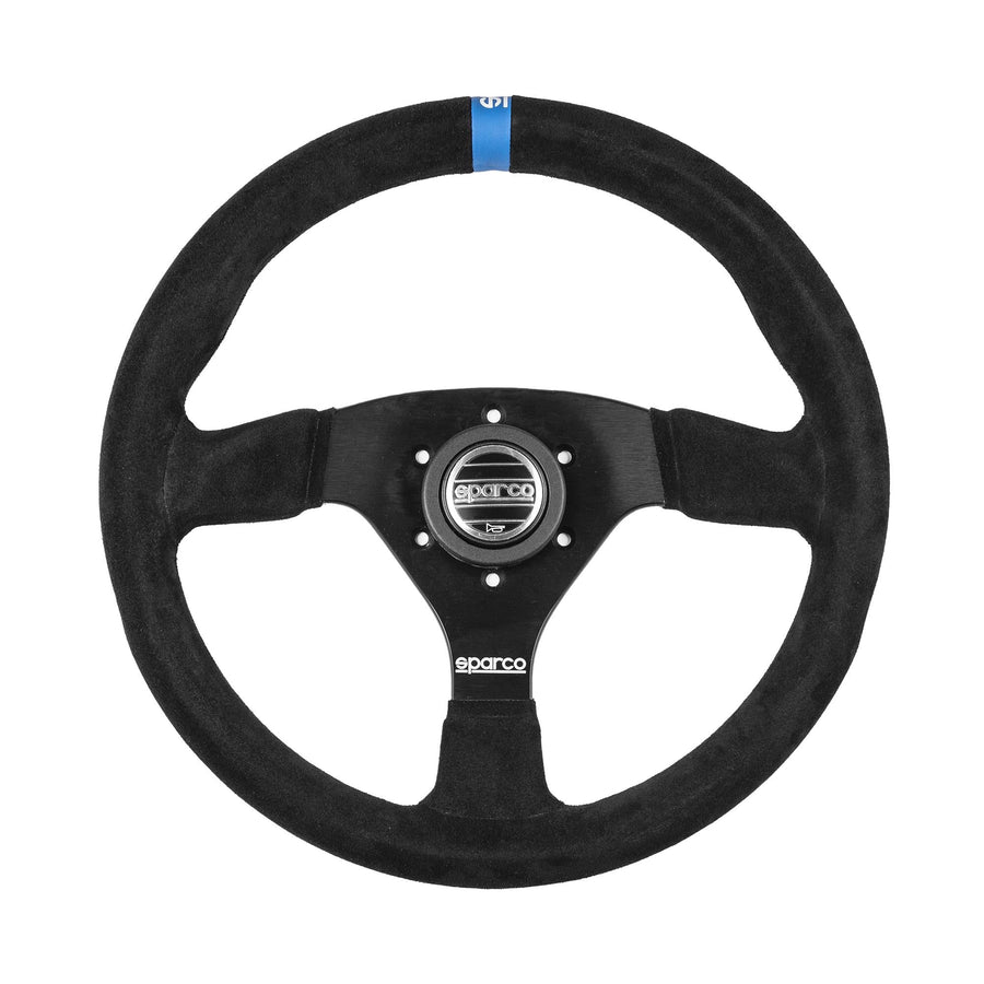 Sparco R383 Logo Ratti (39 mm Syvyys), Musta Mokkanahka, Mustat Puolat