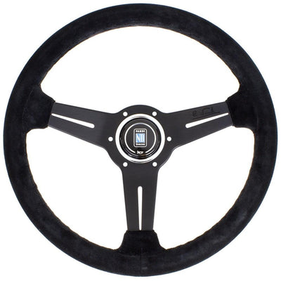 Nardi Classic ND33 Ratti, mokkanahka, Mustat Puolat, Musta tikkaus, 40 mm Syvyys