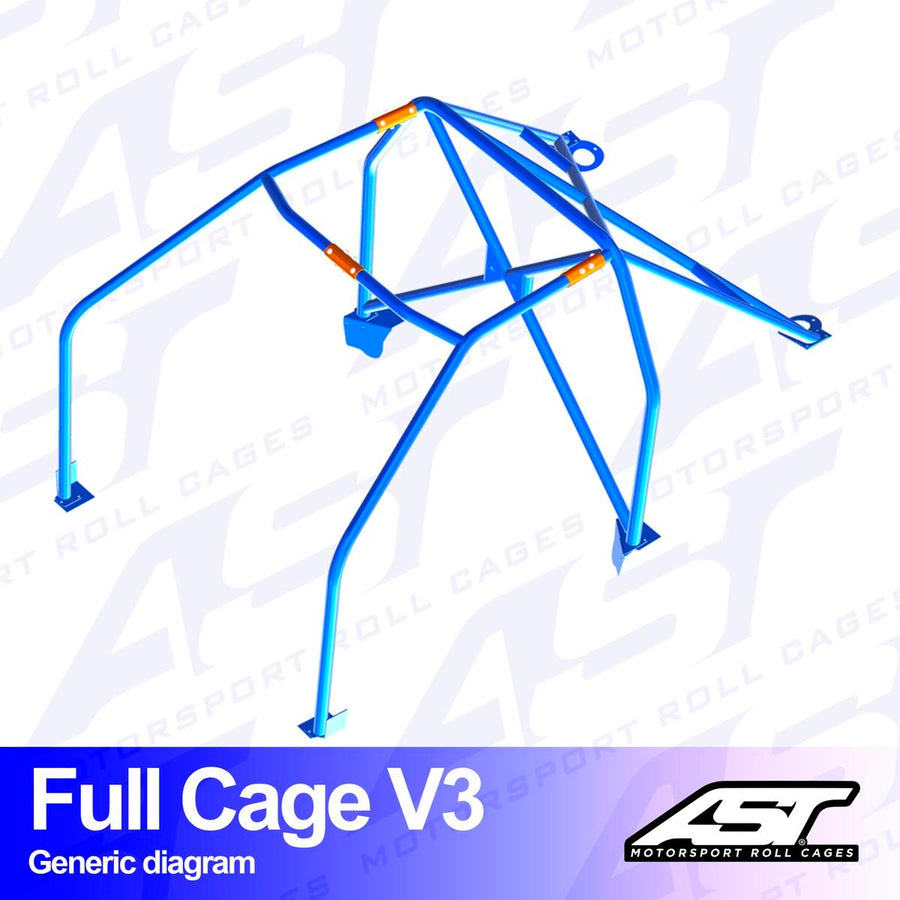 AST Rollcages V3 pultattava 6-pisteen turvakaari Volvo 142