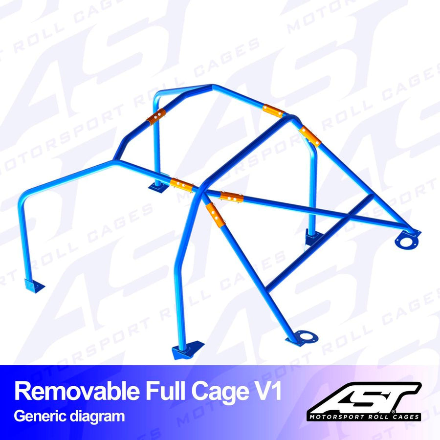 AST Rollcages V1 irroitettava pultattava 6-pisteen Seat Toledo 4-ovinen Sedan