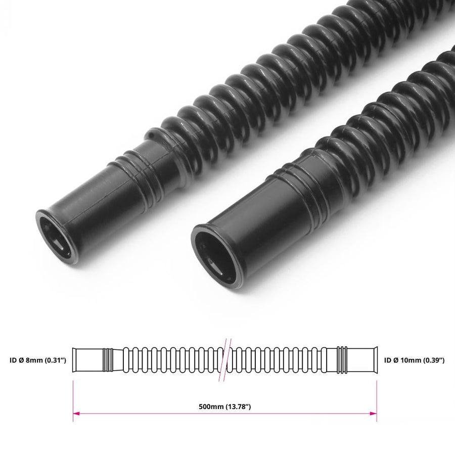 Mustat nylon-virtauskourut polttoainesäiliöön Ø8/10mm 350mm