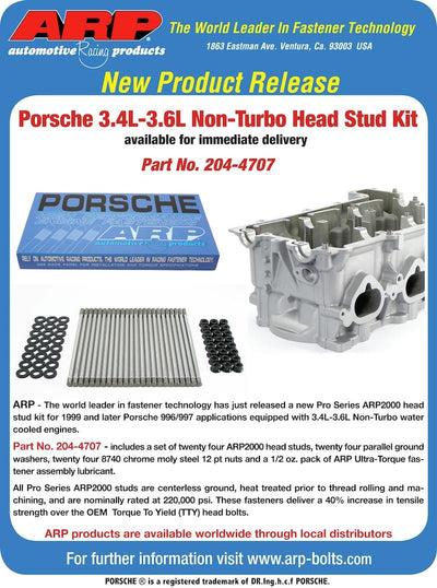 ARP-kansipultit Porsche 996 3.4L