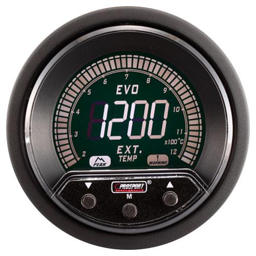 ProSport Evo EGT Mittari - Pakokaasun Lämpötila (1200°C, 4 Väriä)