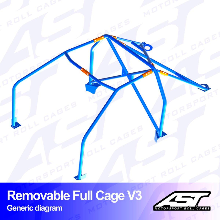 AST Rollcages V3 irroitettava pultattava 6-pisteen turvakaari Lexus SC Z30