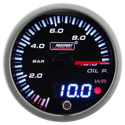ProSport JDM "Dual Display" Öljynpaineen Mittari (60 mm)
