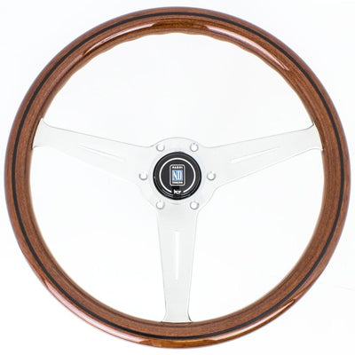 Nardi Classic ND36 Ratti, Puu, Musta Upotus, Kromi Puolat, 40 mm Syvyys