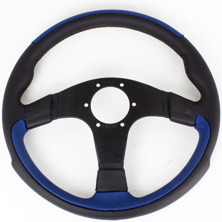 Nardi Leader Ratti, Sininen Nahka, Mustat Puolat, Ø35 cm