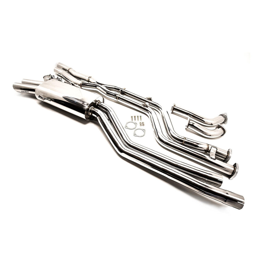 DriftShop täysi pakoputkisto BMW E36 – M50 / M52 / S50 (decat, X-pipe)
