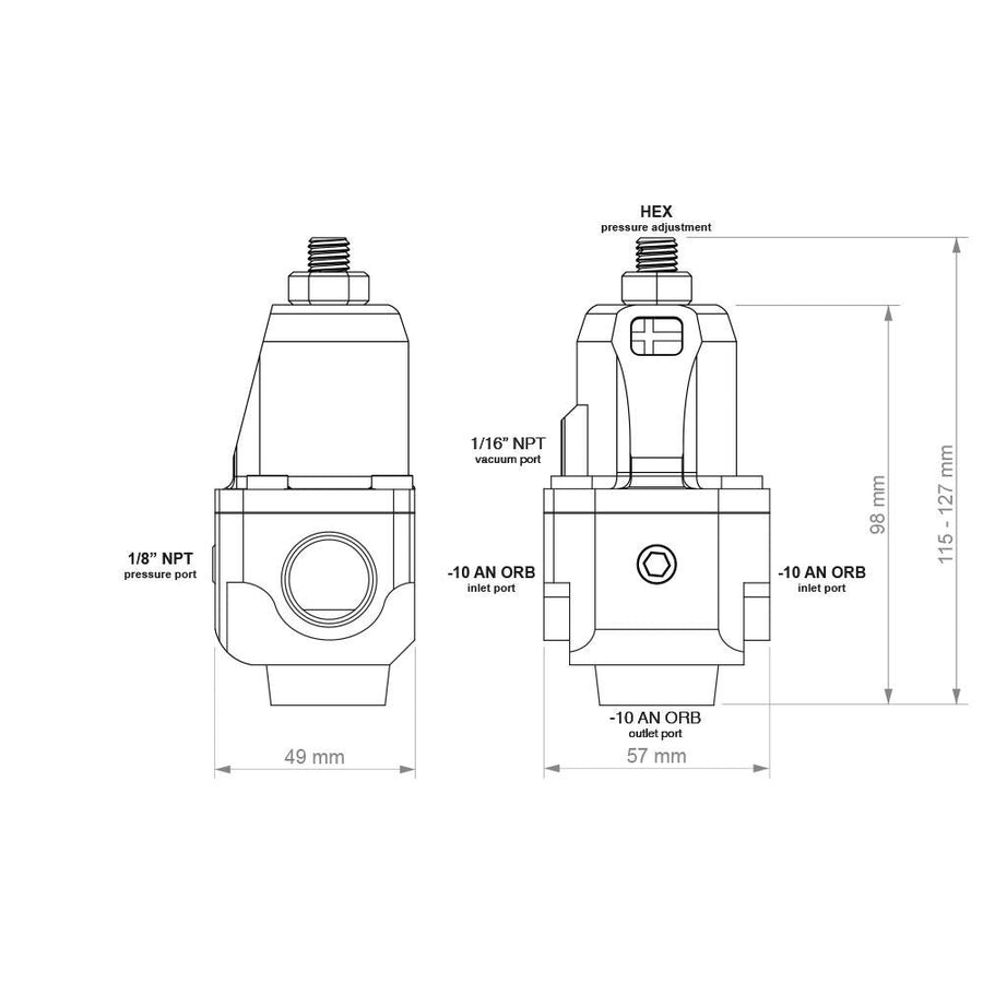 Nuke Performance Polttoaineenpaineen säädin FPR100x AN-10