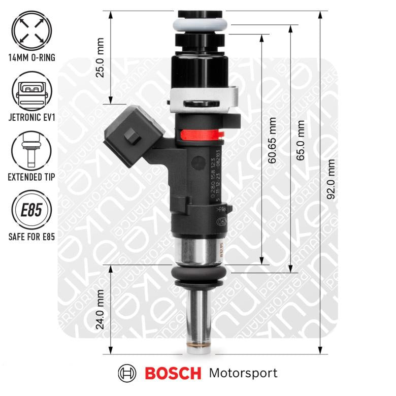 Bosch Suutin 627cc, 65mm (EV14L), 8 kpl flow matched