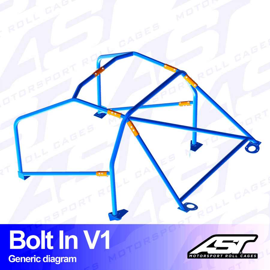 AST Rollcages V1 pultattava 6-pisteen turvakaari Suzuki Swift (ZC32S) - FIA-hyväksytty
