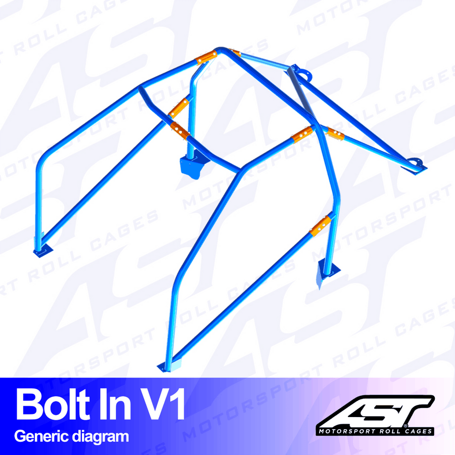 AST Rollcages V1 pultattava 6-pisteen turvakaari Suzuki Swift (ZC32S) - FIA-hyväksytty