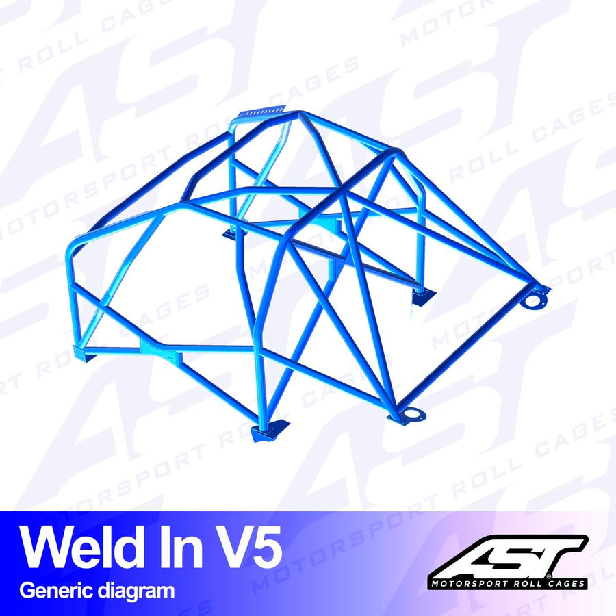 AST Rollcages V5 hitsattava 8-pisteen turvakaari Toyota Yaris GR - FIA-hyväksytty