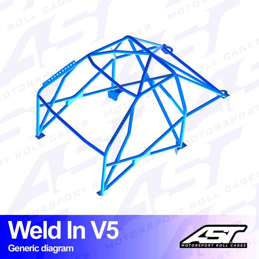 AST Rollcages V5 hitsattava 8-pisteen turvakaari Toyota Yaris GR - FIA-hyväksytty