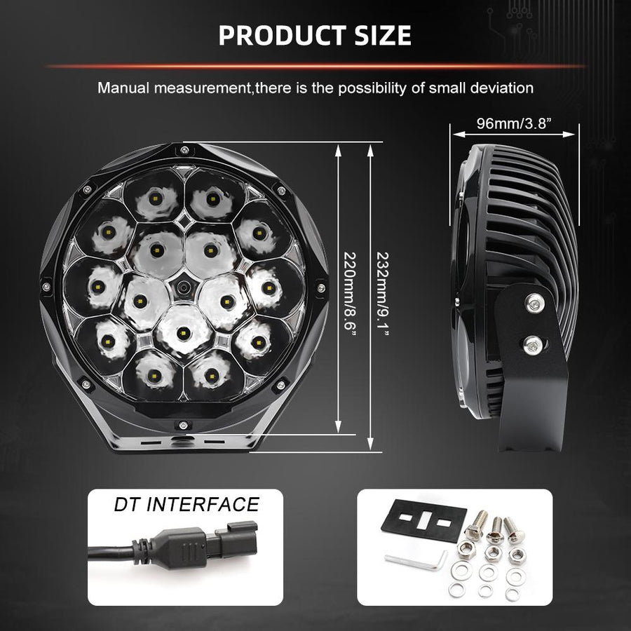 LED Long Range Driving Lights 150W Ø8.5" (pair)