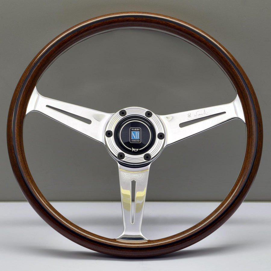 Nardi Classic ND36 Ratti, Puu, Kromi Puolat, 40 mm Syvyys (Iso Keskiö)