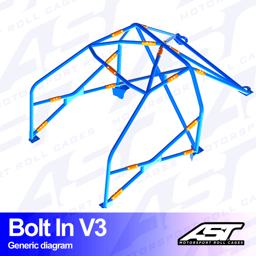 AST Rollcages V3 pultattava 6-pisteen turvakaari Lexus SC Z30 - FIA-hyväksytty
