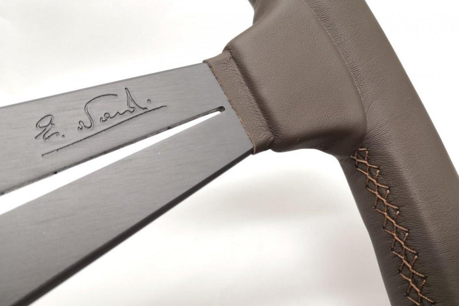 Nardi Deep Corn Ratti, Ruskea Nahka, Harmaat Puolat, Ruskea Tikkaus, 75 mm Syvyys, Ø35 cm