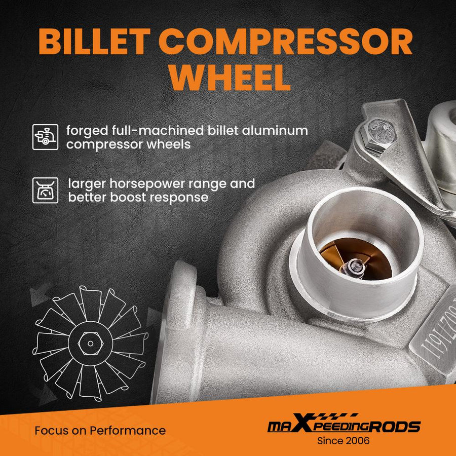 Turbo Peugeot 207, 307, 308, Citroen Berlingo C3/4 1.6 HDI 90 hv Billet-kompressorin pyörä