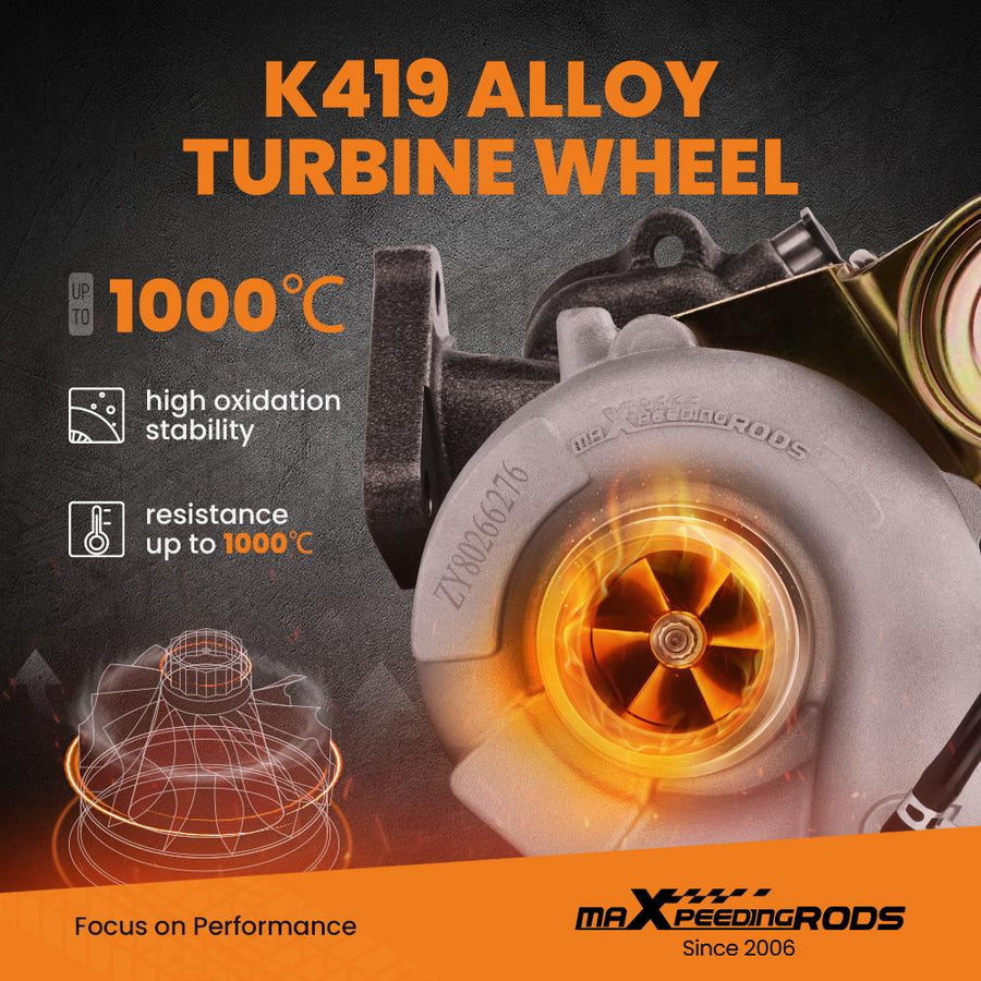 Billet-kompressorin pyörä katuversion suorituskykyinen Turboahdin Subaru Forester Impreza 2.0L 58T DOHC Turboahdettu