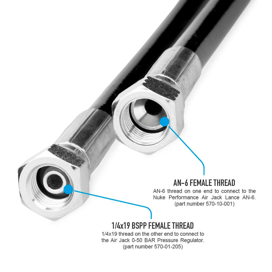 Nuke Performance Air Jack korkean paineen letku 2m (6.5ft)