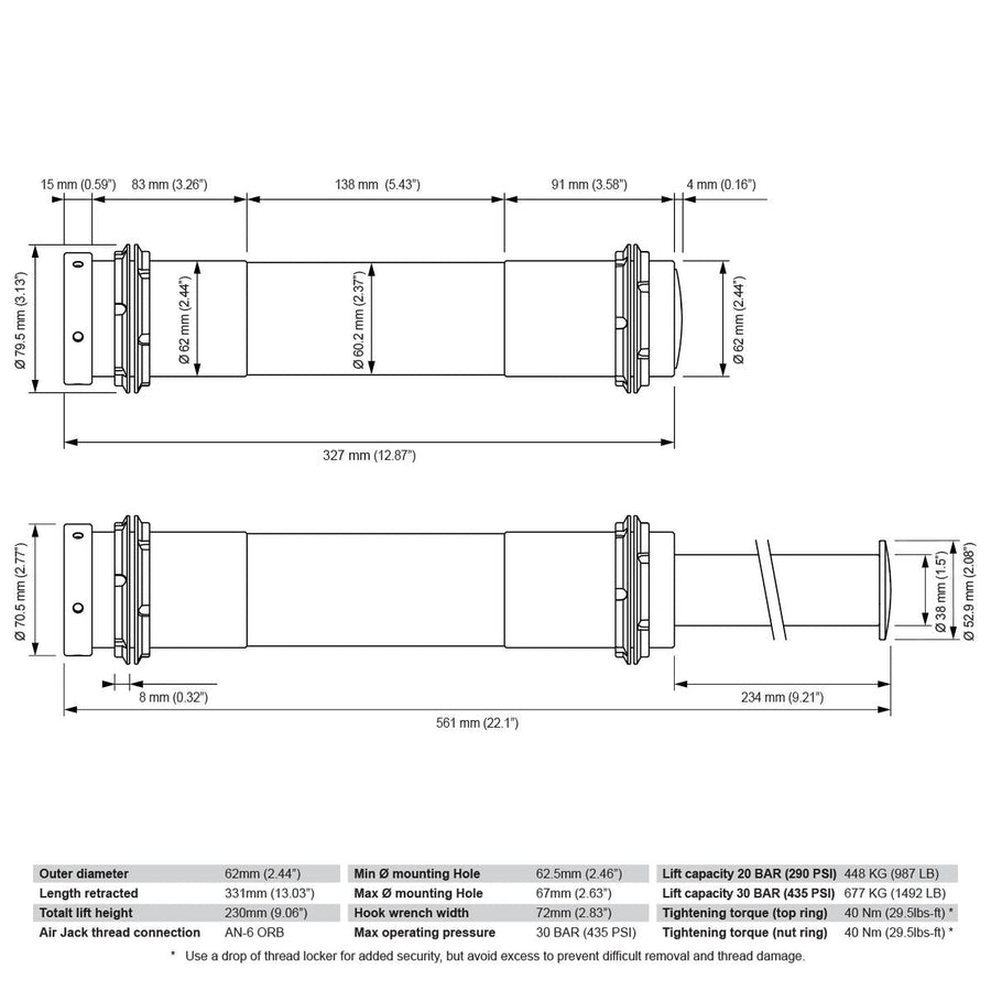 Nuke Performance Air Jack 60 Kilpailu / Korkeapaine