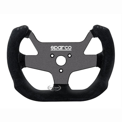 Sparco F-10 A Litteä Ratti, Musta Mokkanahka, Mustat Puolat