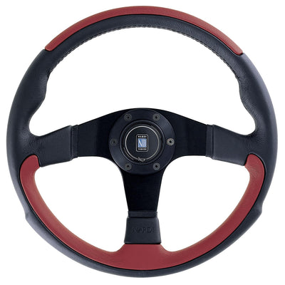 Nardi Leader Ratti, Punainen Nahka, Mustat Puolat, Ø35 cm