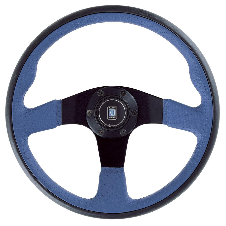 Nardi Twin Line Ratti, Sininen Nahka, Mustat Puolat, Ø35 cm