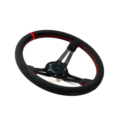 DriftShop Premium Ratti (70 mm Syvyys), Alcantara -verhoilu, Mustat Puolat