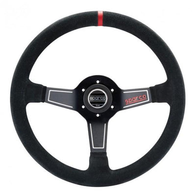 Sparco L575 Ratti (63 mm Syvyys), Musta Mokkanahka, Mustat Puolat