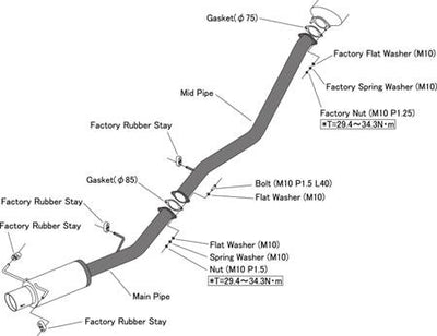 HKS "Hi-Power" Catback Nissan 200SX S14