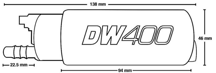 Deatschwerks DW400 polttoainepumppu - 415 L/h E85