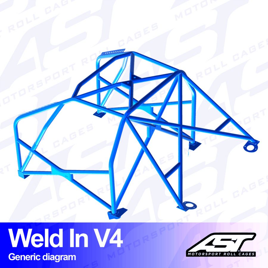 AST Rollcages V4 hitsattava 8-pisteen turvakaari Toyota Corolla AE86 Trueno - FIA-hyväksytty