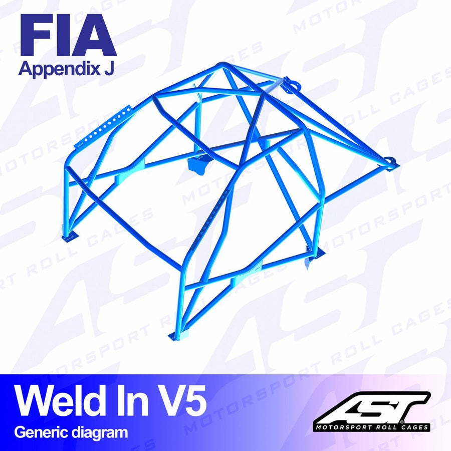 AST Rollcages V5 hitsattava 8-pisteen turvakaari Volvo 142 - FIA-hyväksytty