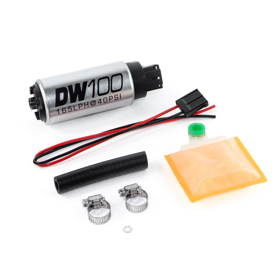 Deatschwerks DW100 165 L/h E85-polttoainepumppu, universaali asennussarja