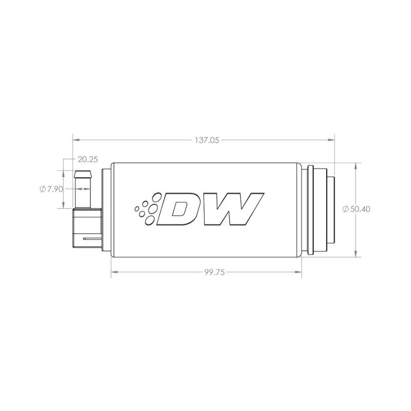 Deatschwerks DW340v 340 L/h E85-polttoainepumppu Volkswagen & Audi 1.8T 4WD