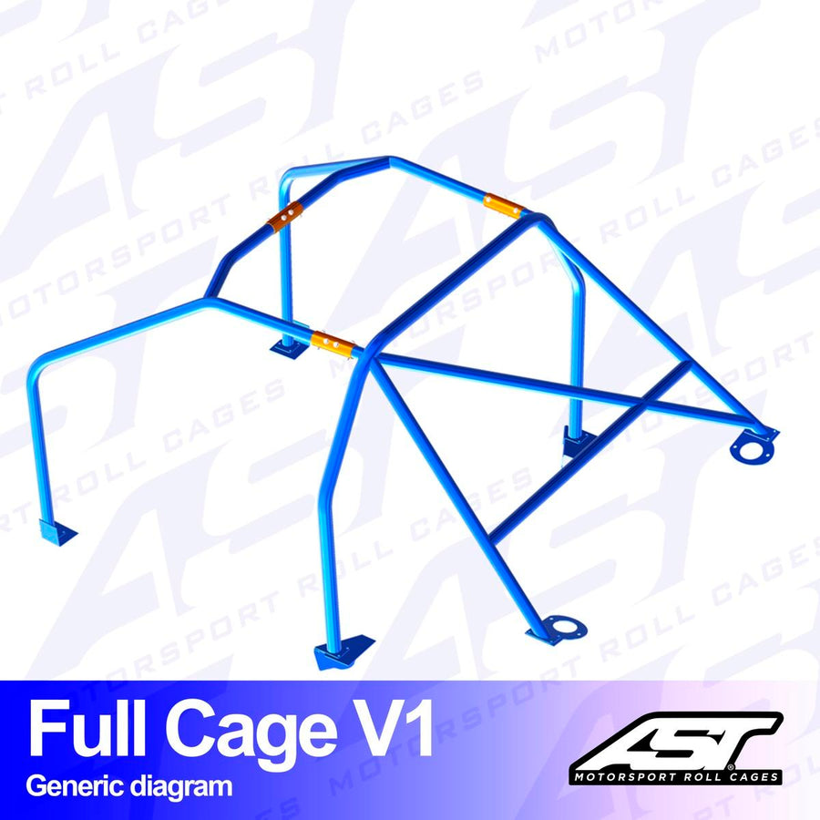 AST Rollcages V1 pultattava 6-pisteen turvakaari Seat Cordoba 6K2