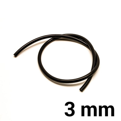 Silikoniletku 3 mm - Musta