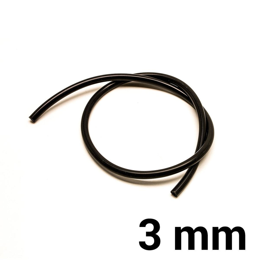 Silikoniletku 3 mm - Musta