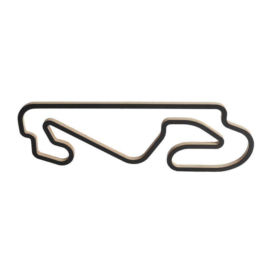 Barcelonan F1-ratakilpi - Puinen seinäkoriste (45 cm)