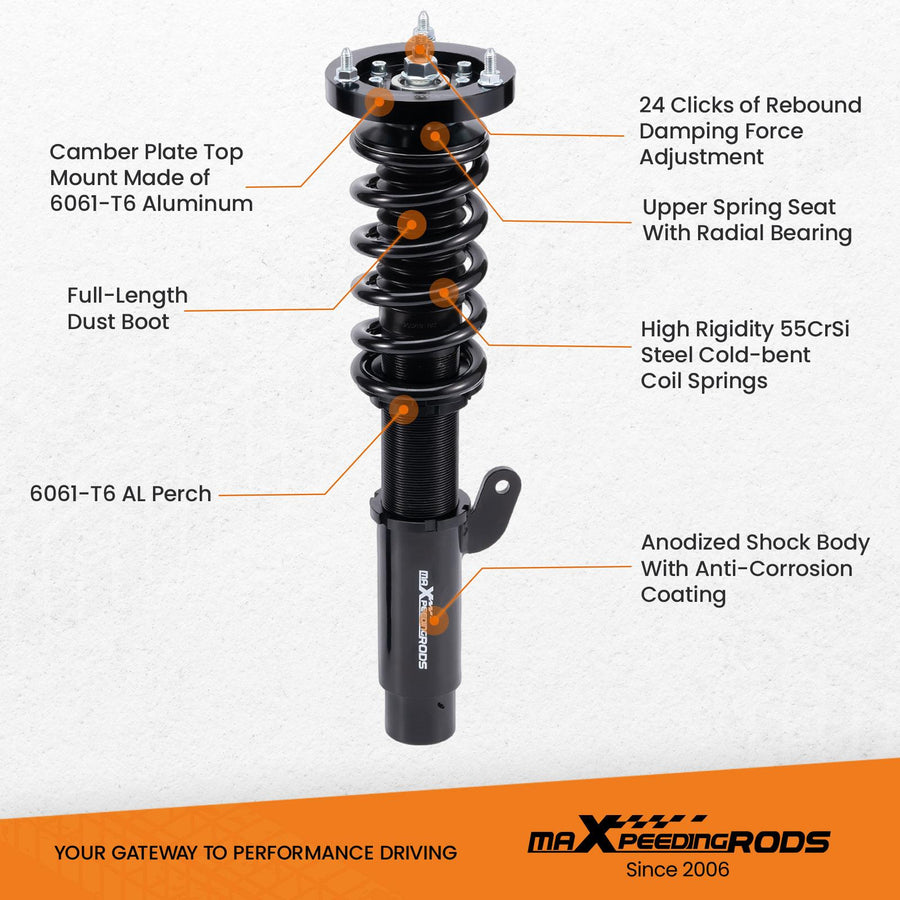Coilover-alustasarja BMW 3-sarja E46 sedan Coupe 320i 330 325