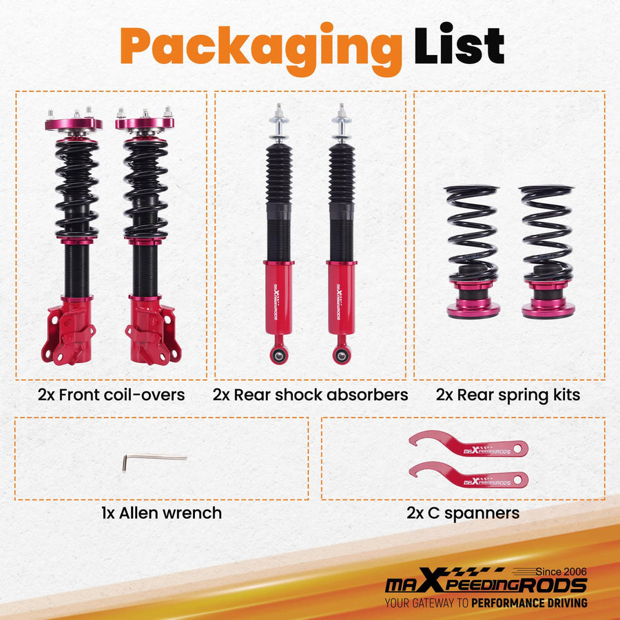 Coilover-alustasarja Honda Civic MK8 2006-2011 FA FD FG, Acura
