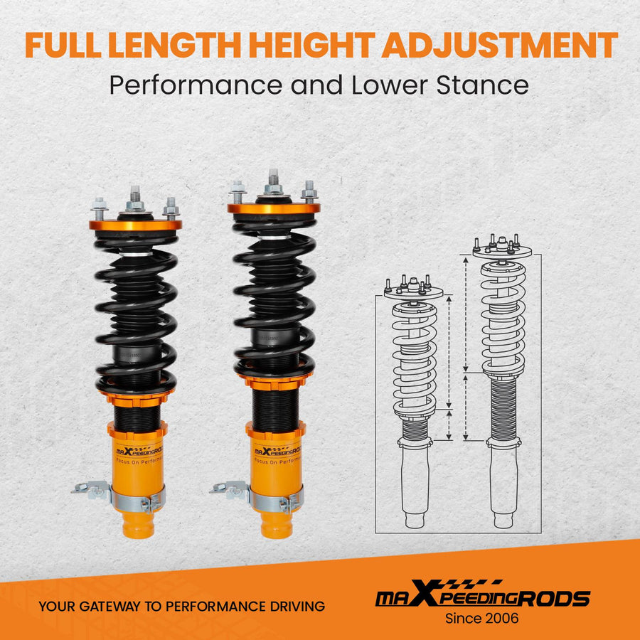 Coilover-alustasarja, Honda Civic EK2-EM1 1996-2000, säädettävä