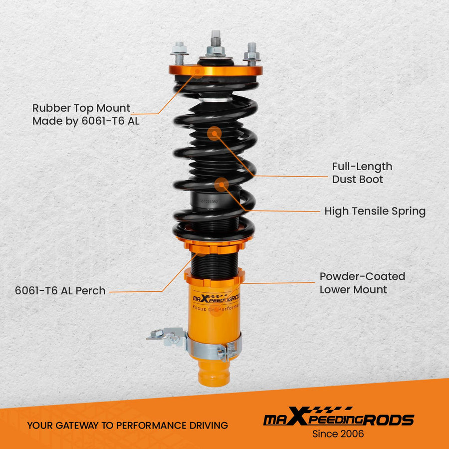 Coilover-alustasarja, Honda Civic EK2-EM1 1996-2000, säädettävä