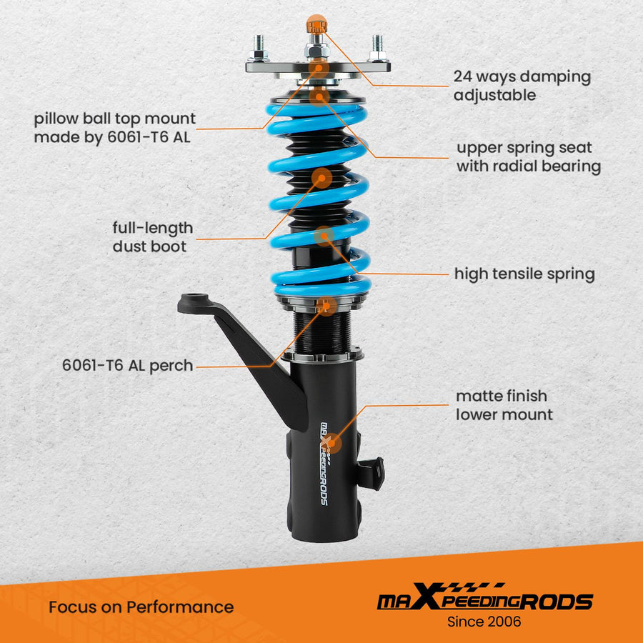 MaXpeedingrods T6 Coilover-alustasarja Acura RSX Coupe 2D Type-S/Base 2002-2006